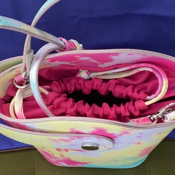 Multicolor Tie-Dye Bucket Crossbody Bag - Picture 2 of 5